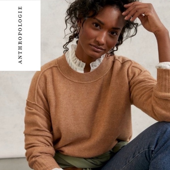 Anthropologie Tan Sweater - Picture 1 of 8